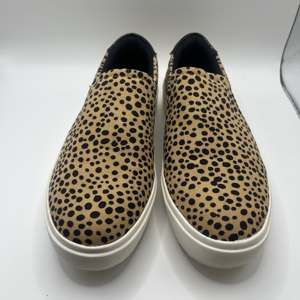Dr. Scholls Slip On Sneakers Tan Cheetah Print Be Energized Wink Shoes Size 8M